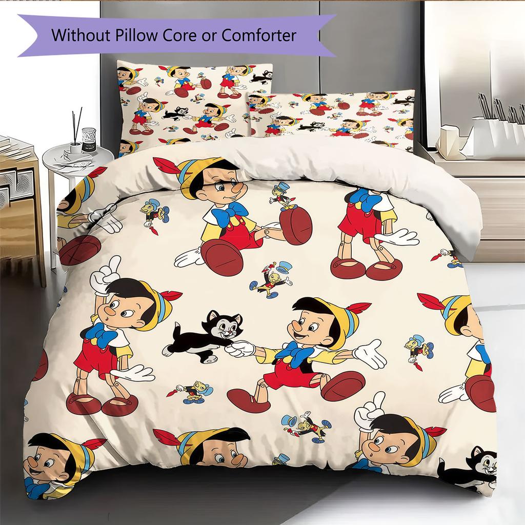 Pinocchio Spirit Beddengoed Dekbedset Dekbedovertrek Kussensloop Huisdecoratie Verjaardagscadeau (1 dekbedovertrek + 2 kussenslopen, zonder binnenkussen)