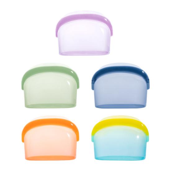 1000/1500ml Silicone Fresh-keeping Bag with Pinch Lock Closure Food-Safe Silicone Dishwasher Microwave