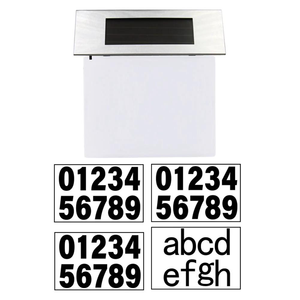 

Светодиодный солнечный светильник с номером дома, водонепроницаемый, для улицы, с подсветкой номера адреса дома, уличное освещение на солнечной энергии