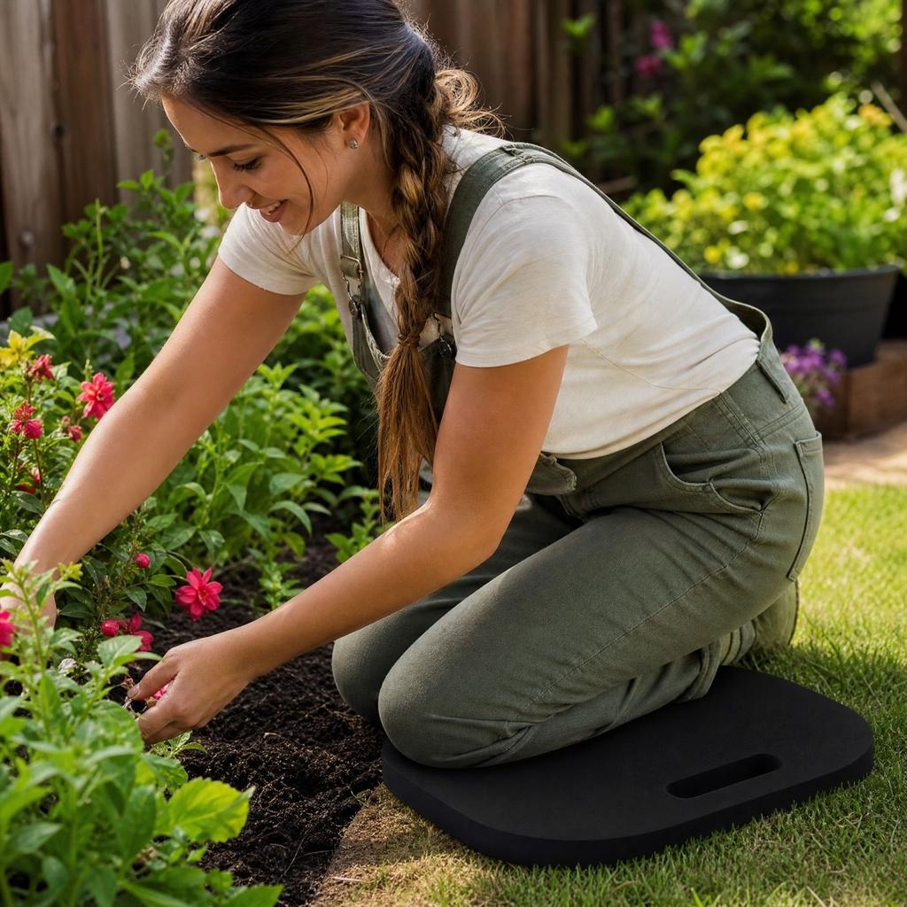 Genouillère de jardin avec trous pour les mains - Genouillère épaisse pour le jardinage, le yoga et les activités de plein air