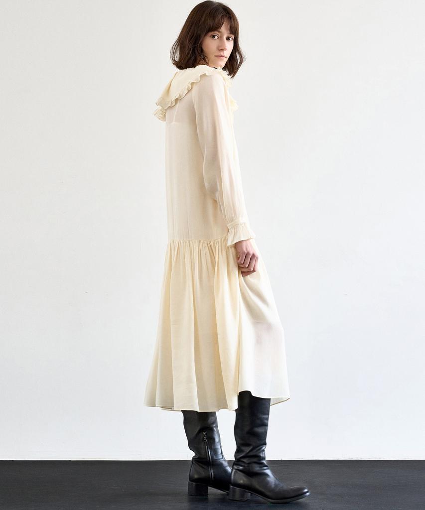MITTE Sailor Ruffle Collor Dress_Cream