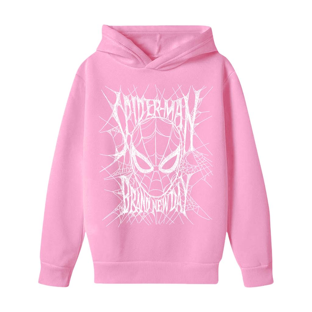 Kids Long Sleeve Letter Print Hoodie, Loose Fit Pullover Sweatshirt for Boys and Girls