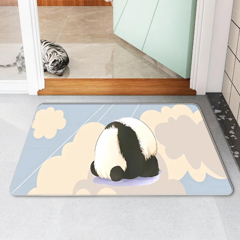 Panda Doormats Welcome Home Rugs Bedrooom Carpet Kitchen Floor Mat Entrance Door Mats Foot Bath Doormat Bathroom RoomPrayer Rug