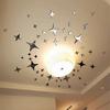 50Pcs Vogue Removable 3D Star Shape Mirror Effect Popular Home Decor Wall Art Decals Stickers (Color