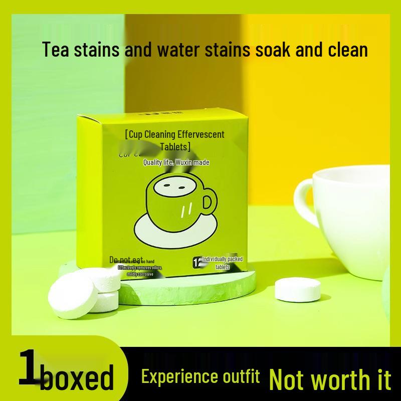 Tablety na čištění čajových šálků od skvrn od kyslíku a vodního kamene