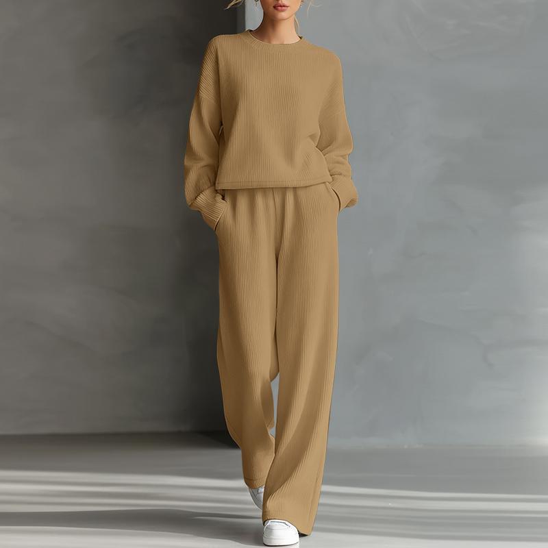 ZANZEA Women Long Sleeve Blouse and Pants Casual Two Piece Suit Sets