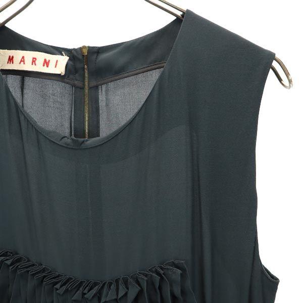 MARNI made in Italy No sleeve one piece 42 Green system Back zip Women Used