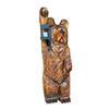 Bear Garden Statue with Solar Lantern Cedar Carved Resin Bear Figurine Light for Yard Garden Decor