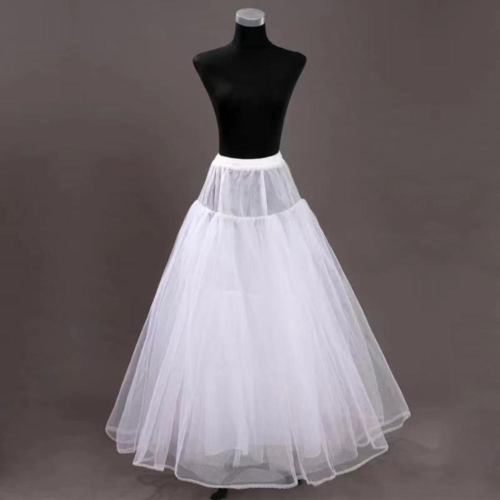 

No Hoop Underskirt Crinoline White Crinoline Skirt Fashion Petticoat Bridal Ball 3 layers білий