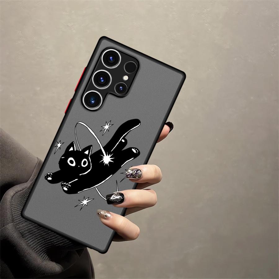 Cartoon Cat Phone Cover Case for Samsung Galaxy S22 S21 S25 Ultra S23 FE Note 20 10 S26 S20 S24 Plus