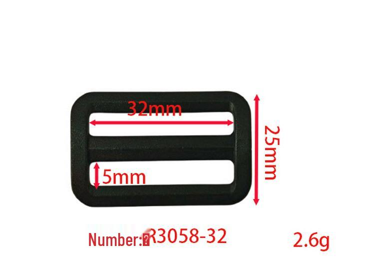 In Stock: 20-50mm Wear-Resistant Adjustable Plastic Ladder Buckle for Backpacks