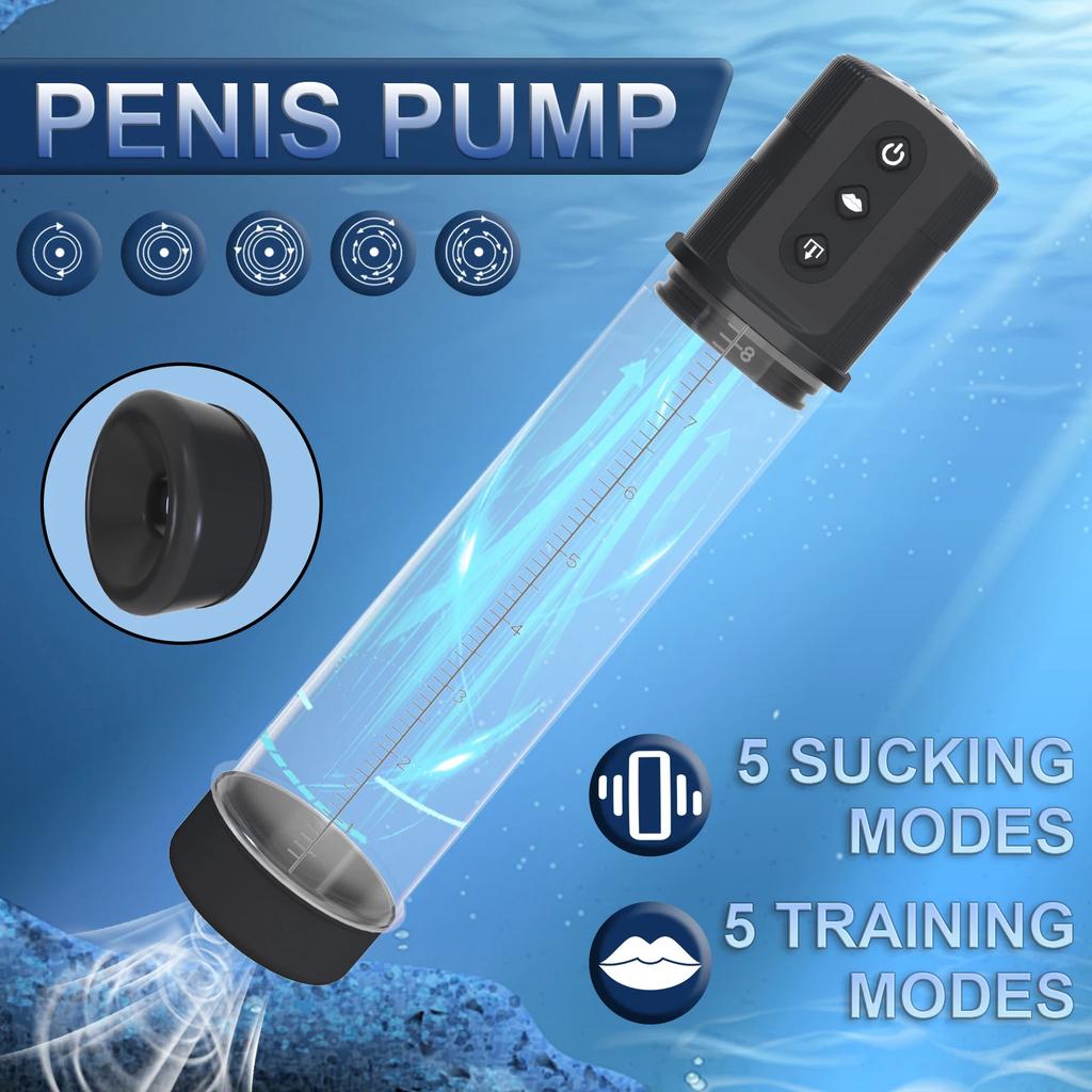 Electric Penis Pump for Enlargement Man Vacuum Pump Enlargement Extend Pump Male Masturbator Penile Bigger Trainer Adult Sex Toy