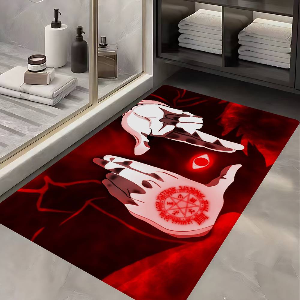Horror Anime H-Hellsing Floor Mat INS Style Soft Bedroom Floor House Laundry Room Mat Anti-skid Household Carpets
