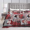 Warm BlanketsGirls Boys Decorative Christmas Santa Throw Blanket  Flannel Bedspread Couch Chair Sofa Bed Sofa Bed Cover