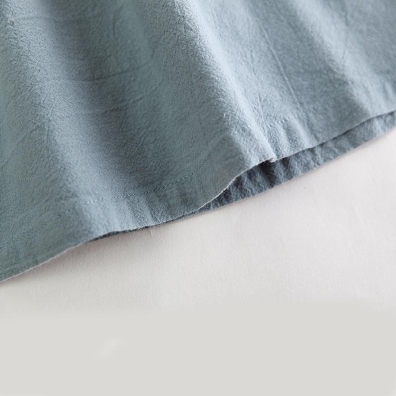 YUBAOBEI Jaro Podzim v korejském stylu Dívčí šaty s dlouhým rukávem Bavlna a len Volné princeznovské šaty