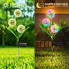 4 Pack Solar Garden Lights Decor Outdoor Lights Colorful Dandelion Flower Light  Bright Waterproof Solar Lights Christmas