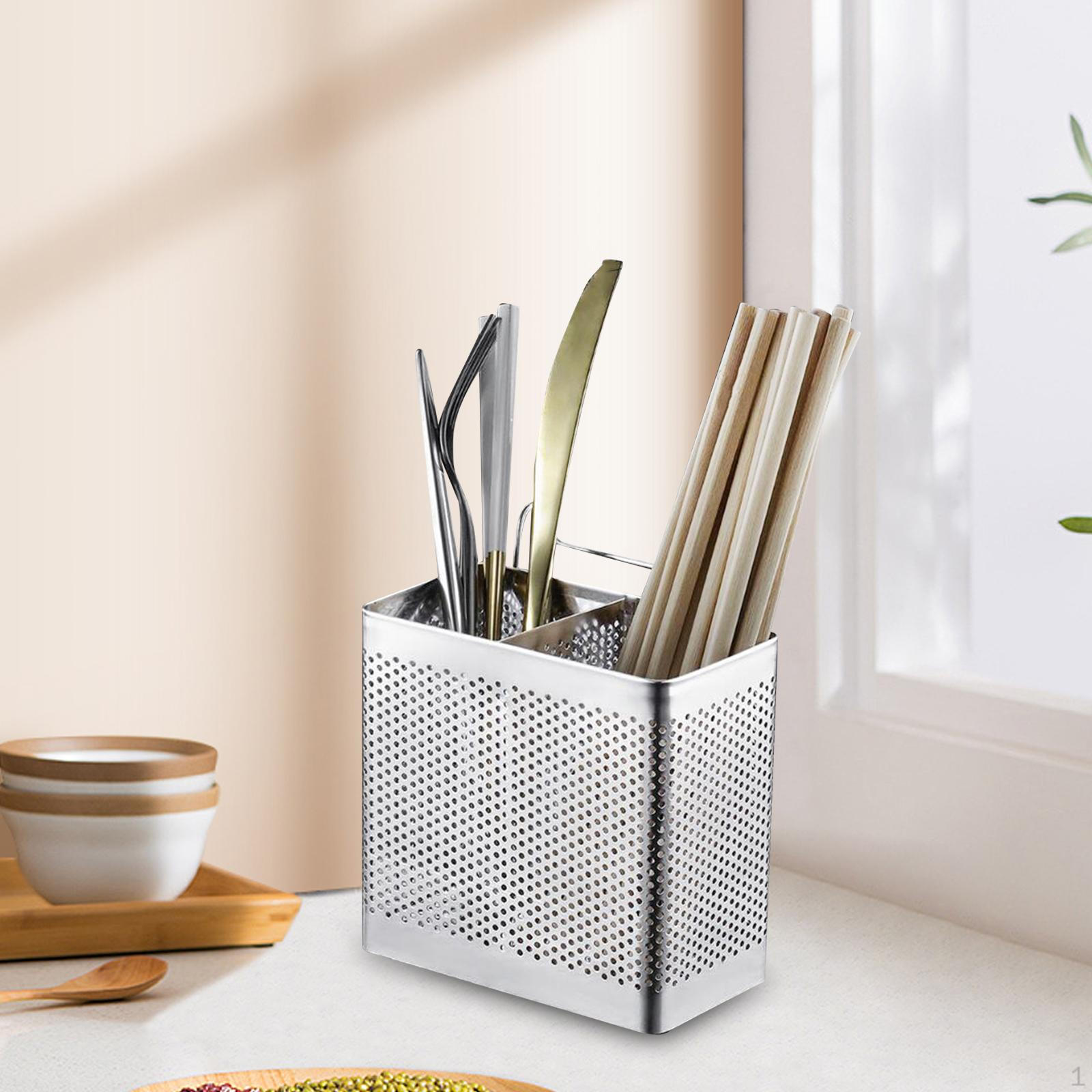 

Клетка для палочек для еды, держатель для кухонных принадлежностей, прочные ящики для хранения столовых приборов, сушилка для ванной комнаты Double L