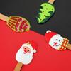Non-Stick Spatula Xmas Theme Snowman Santa Claus Tree Shape For Baking Tools