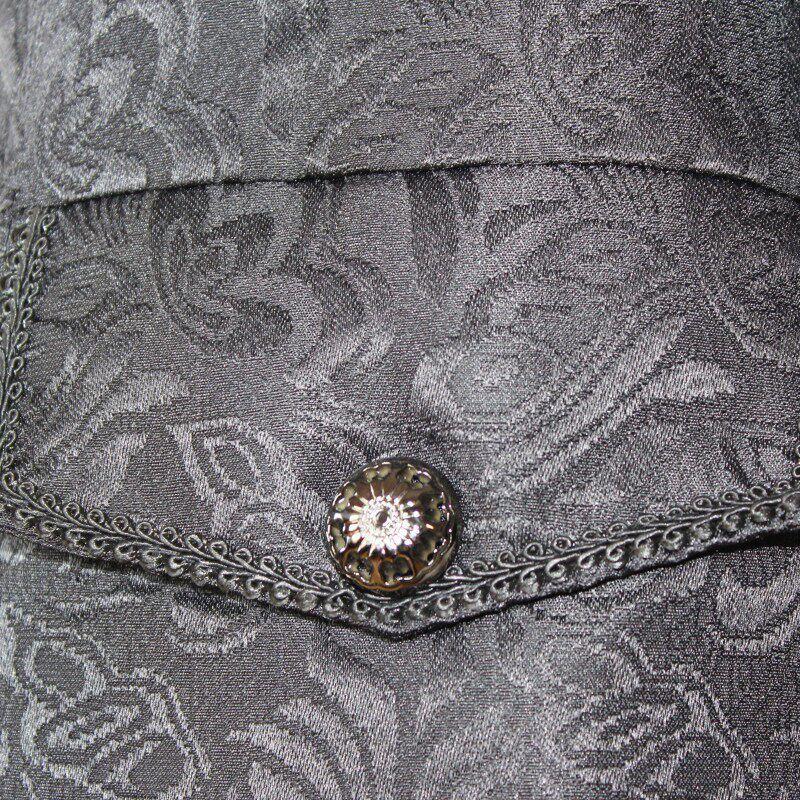 2018 European and American Men's Coats, Medieval Clothing, Solid Color Fashion, Steampunk Retro Men's Uniforms