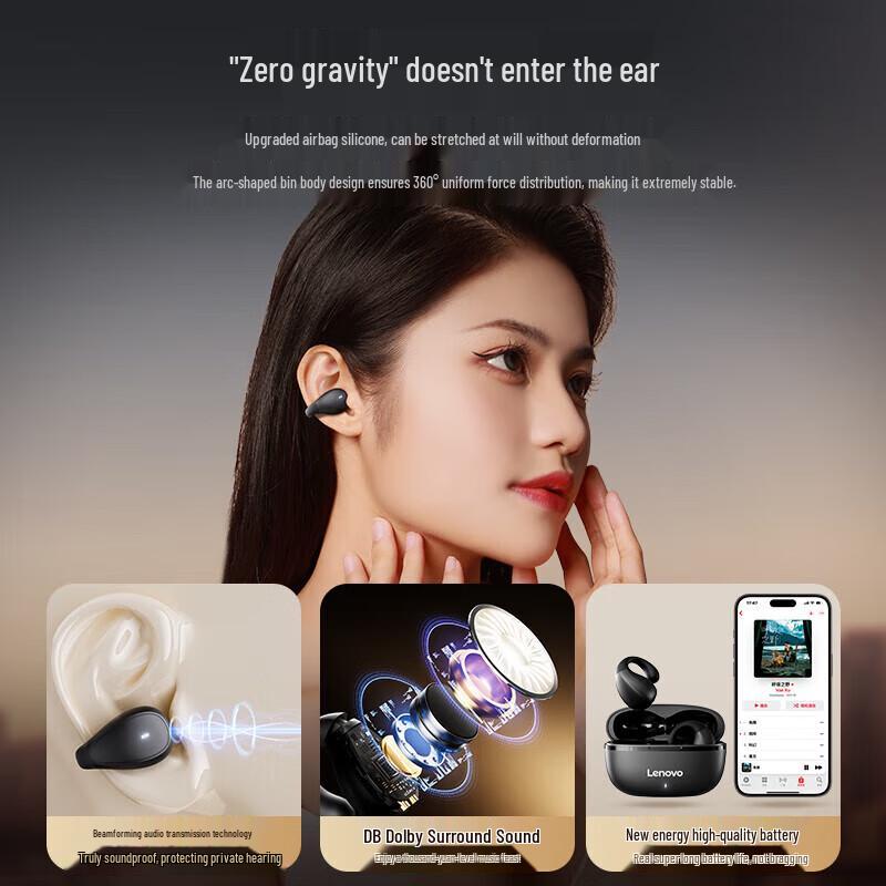 Lenovo TC3403 Wireless Ear-Clip Bluetooth Headset