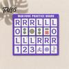Talos Mahjong Practice Board with RLO Charleston Guide & 24 Slots, 3D Printed Solo Trainer, American Strategy Aid for Home Learning Beginners
