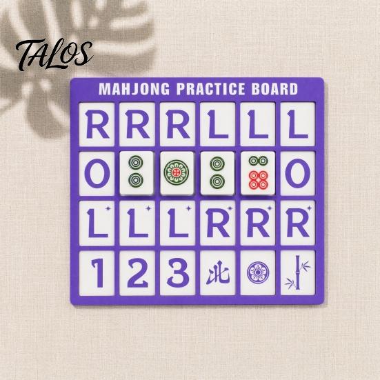 Talos Mahjong Practice Board with RLO Charleston Guide & 24 Slots, 3D Printed Solo Trainer, American Strategy Aid for Home Learning Beginners