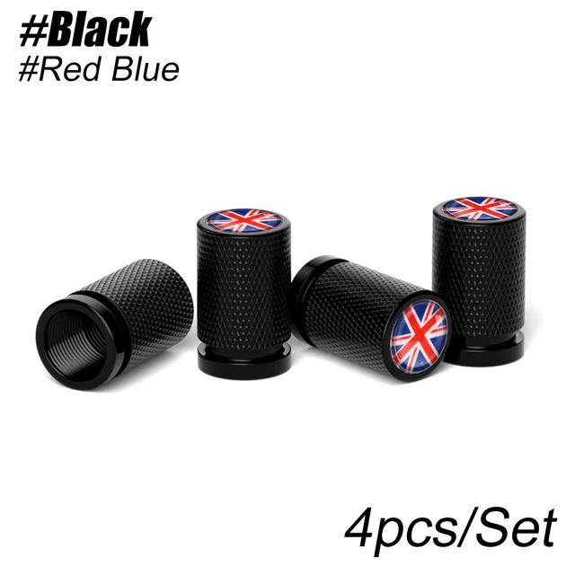 

4Pcs/set Car Valve Cap Aluminum Alloy With UK Flag Tire Cap Metal Valve Core Cover Valve Cap Cover For Mini Cooper Accessories