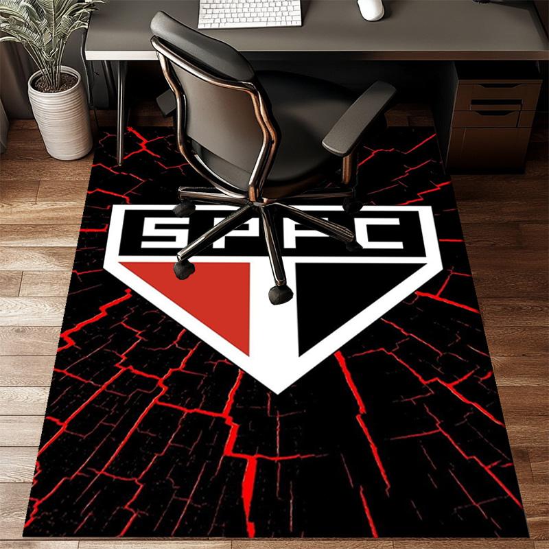 Pau-lo Fc Emblem Printed Office Carpet Chair Cushion Entryway Rug, Rugs for Living Room, Bedroom Christmas gifts