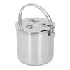 Ice Bucket with Flip Lid Handle Thickened Stainless Steel Insulated Ice Bucket for Beverage Wine