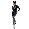 Bodysuit Sexy Cosplay Costume Halloween Black Pvc Leather Suit Zipper Catsuit