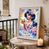 Disney Jasmine Series Pearl Effect Frameless Art | Magic Lamp Wish & Colorful Floral Design | Luxe Wall Decor for Contemporary Space & Gallery