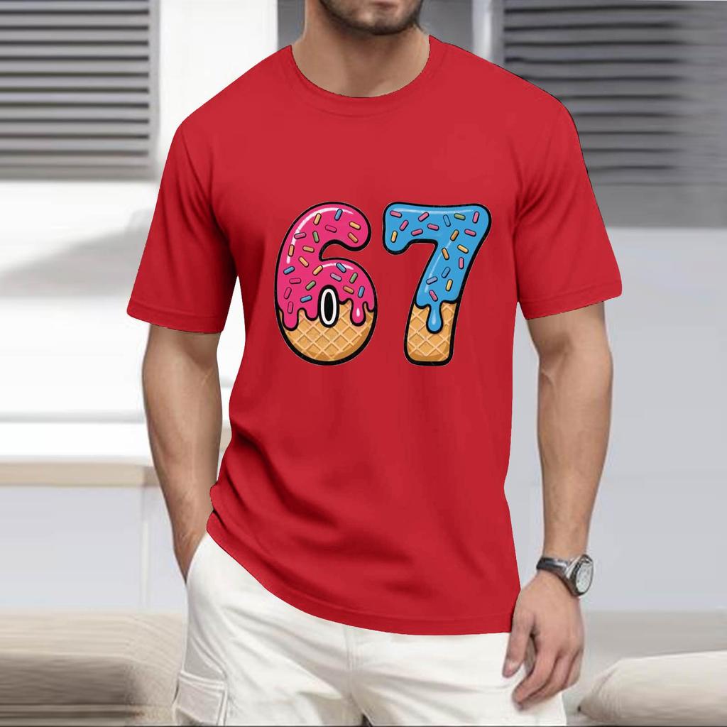 Men'S Fashionable T-Shirt, Street Casual Short Sleeved Clothing