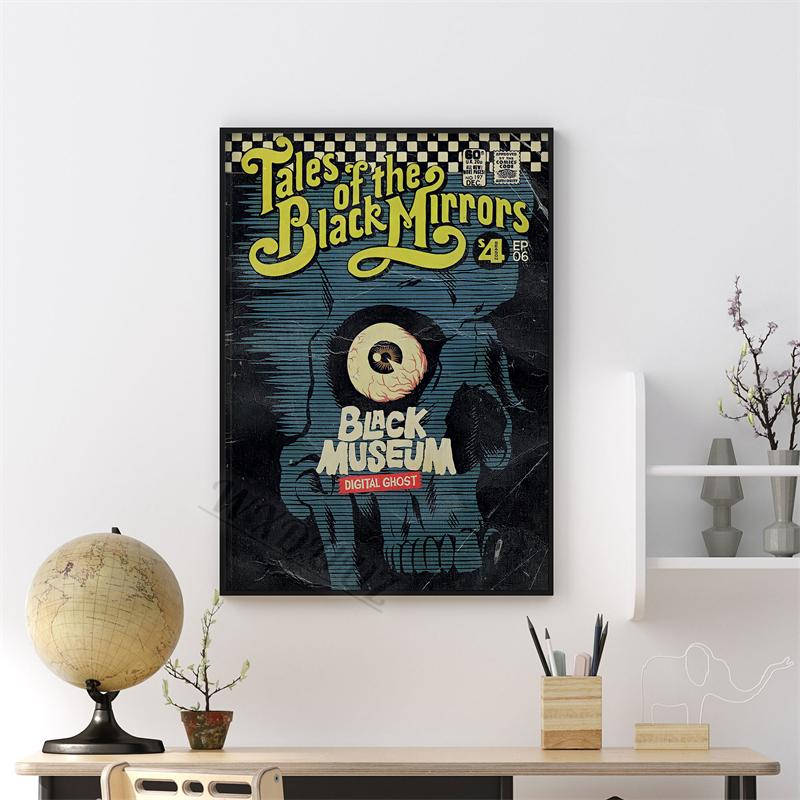 Black Mirror 80s Classic Retro Movie Figure Series Print Posters For Room Living Canvas Painting Art Home Wall Decor Pictures