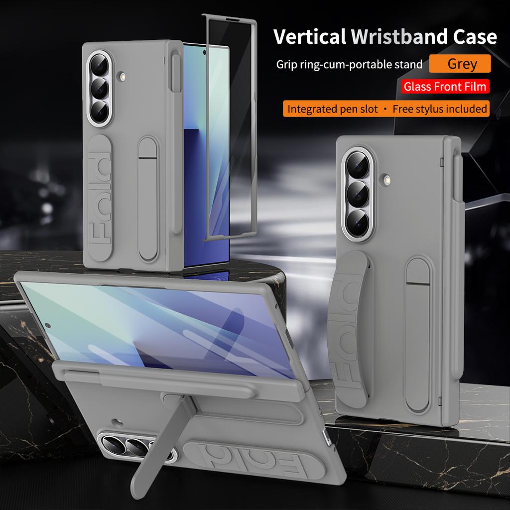 NEW Suitable for Samsung Zfold7 6 5 4 3 folding stand wristband shell film integrated anti fall protective cover