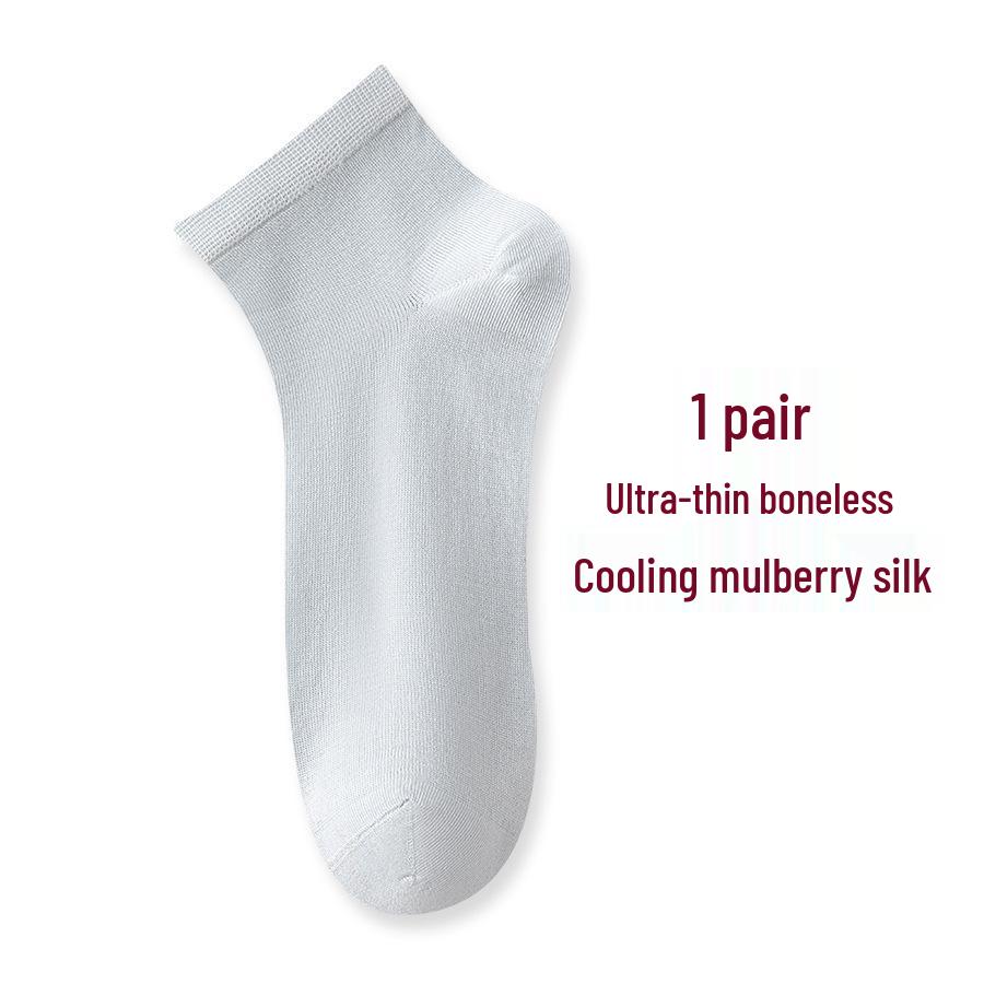 

Women s Mulberry Silk Breathable Socks - Ultra-Thin, Sweat-Absorbent, Summer Short & Spring/Autumn Mid-Tube Options Available Universal Size