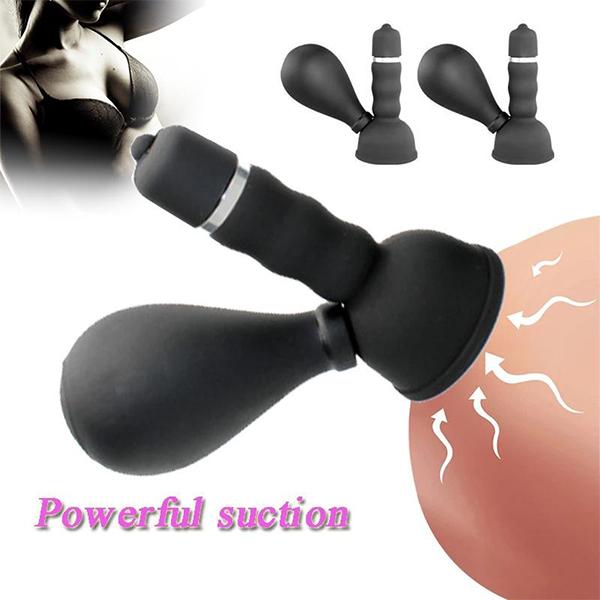 Silicone Nipple Sucker Vibrator Breast Nipple Pussy Clitoris Massager Vacuum Clamps Pump Stimulator Women Adult Toys