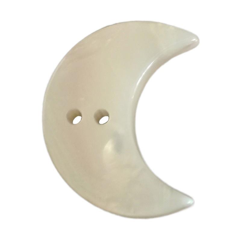 5Pcs Moon Resin Button Two Eyes Imitation Shell Pearlescent Button Blazer Trench Coat Button Women'S Clothes Decorative Button
