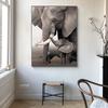 Wild Elephant Mother and Child Poster Animal Canvas Painting Living Room HD Printing Image