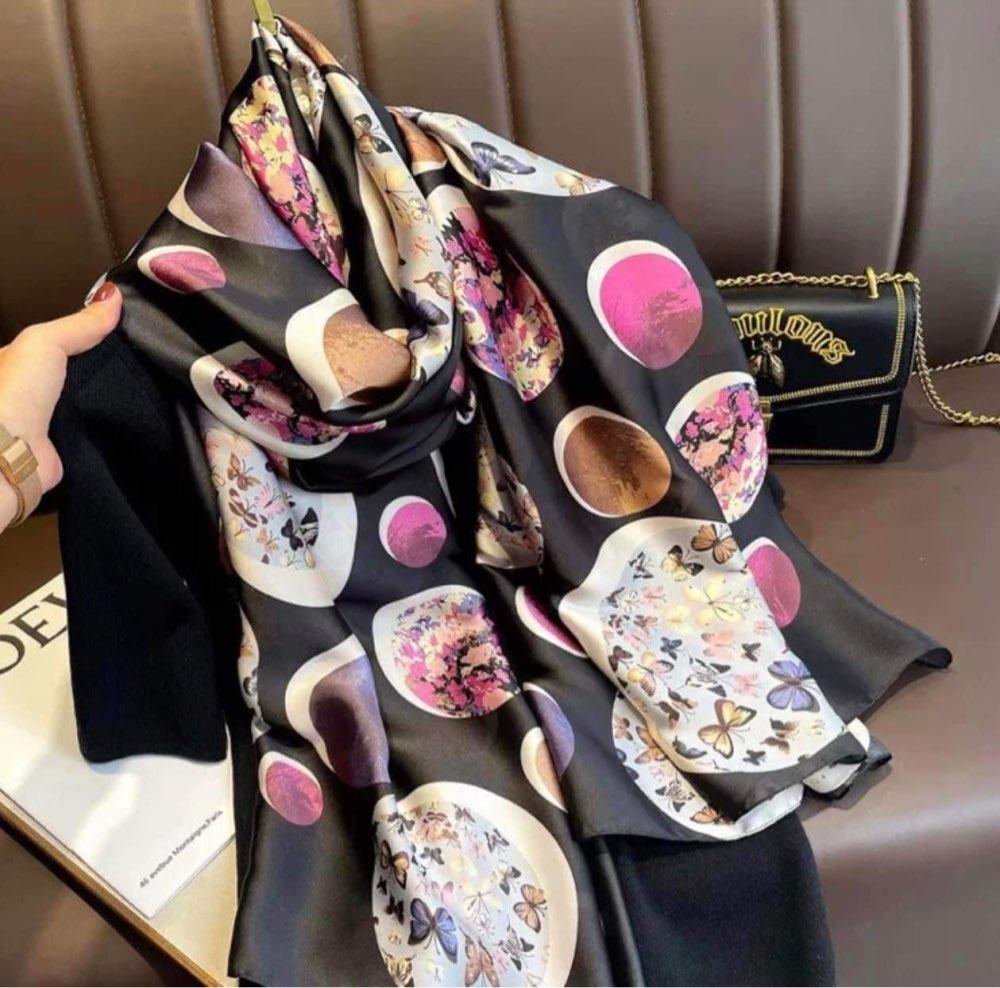 new 180*90cm fashion muffler Women Silk Winter Scarf Luxury Design Print Lady Beach Shawl Fashion Smooth Foulard Female Hijab