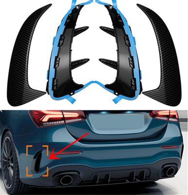 Pereche Ornament Bară Spate Aspect Fibră de Carbon Pentru Mercedes Clasa A W177 Sedan 2019-up