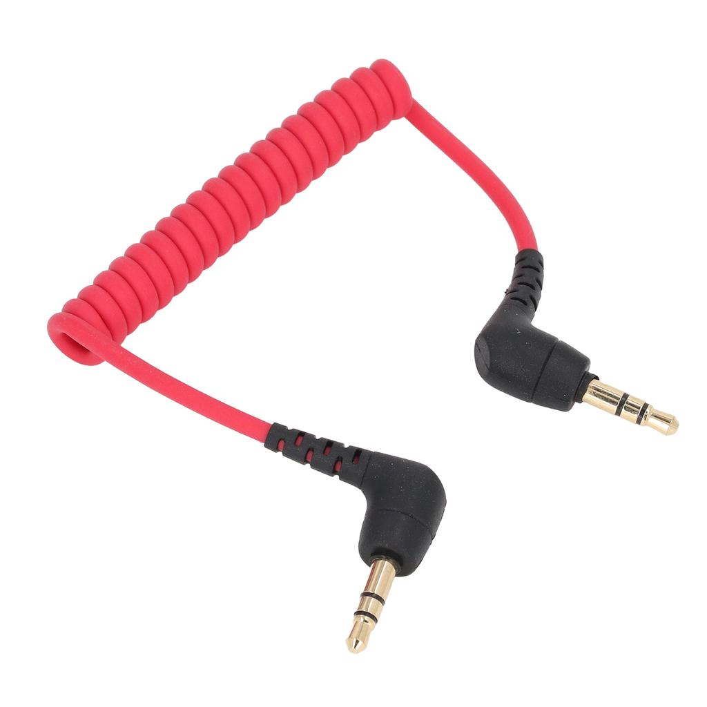 3.5mm for TRS to for TRS Adapter Mic Cord PVC OFC Coiled Microphone Patch Cable for Rode SC2 Smartphones Video Mic