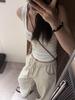 Women's Spring 2026 Ramie Cotton-Linen Wide-Leg Pants with Elastic Waist and Drawstring – Old Money Style, Relaxed Fit
