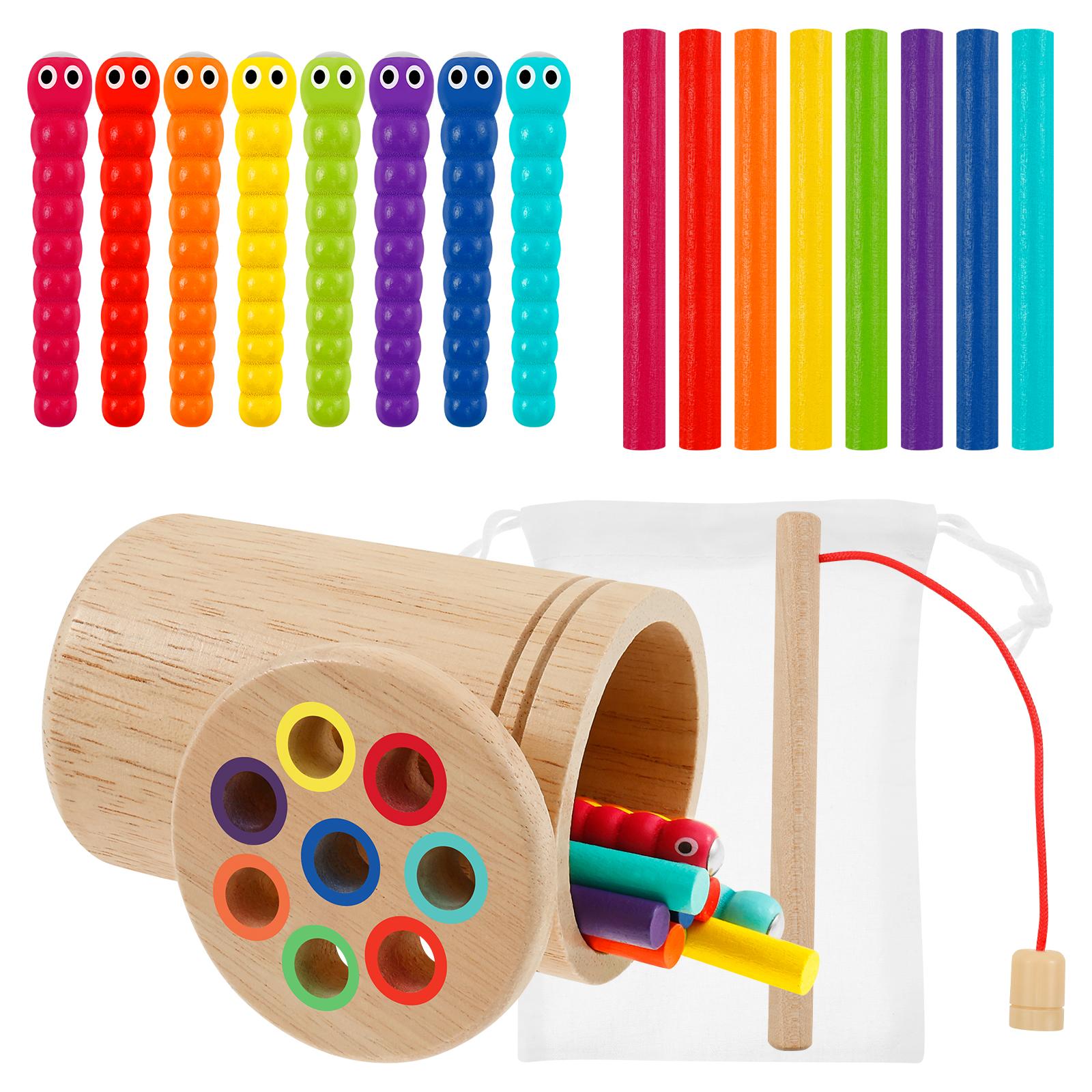 Wooden Stick Balance Toy Montessori Color Sorting Toys Colorful Wooden Stick Balance Games Matching Games Toddler Learning Toys