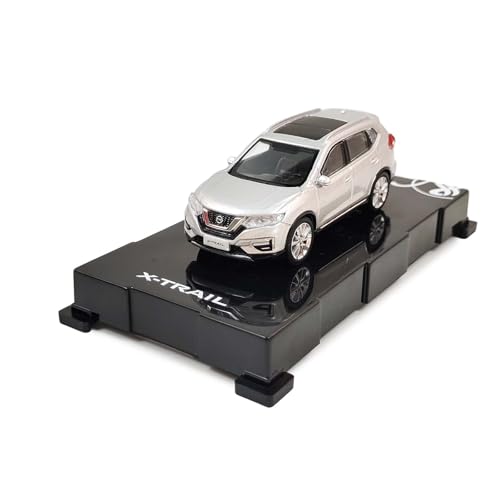 Paudi Model 1/64 scale miniature car X-Trail 2018, finished product, silver