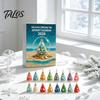 Coastal Home Holiday Ornaments 2026 Christmas Advent Calendar, Sea Glass Tree 2D Acrylic Ornament Set Aesthetic Gift Box with Hanging String,