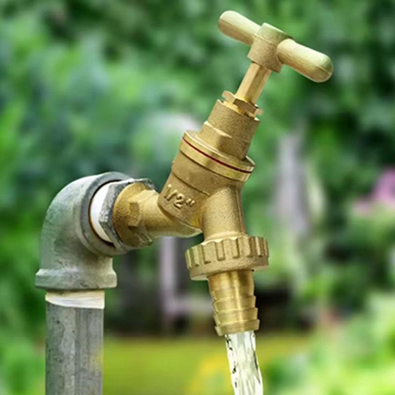1/2" Outside Garden Brass Tap & Wall Plate Elbow Adaptor Pipe Bib Hose