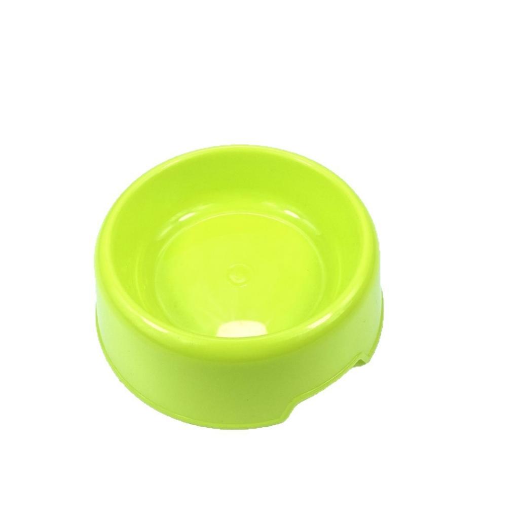 Plastic Candy Color Pet Dog Puppy Animal Practical Food Water Bowl-Random Color