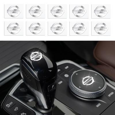 Samoprzylepka Dekoracja Wnętrza Samochodu Metalowa 3D Akcesoria Samochodowe Do Nissan Qashqai X J10 J11 Trail Tiida Teana Skyline Juke X-trail