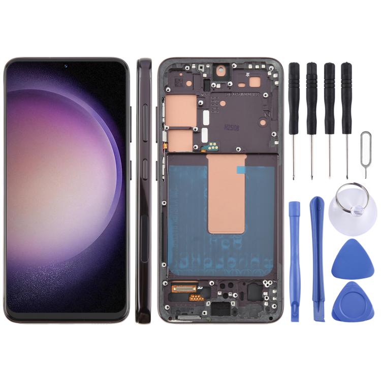 Для Samsung Galaxy S23 SM-S911U Версия для США TFT LCD Экран Сенсорный Экран Сборка в сборе с Рамкой чёрный