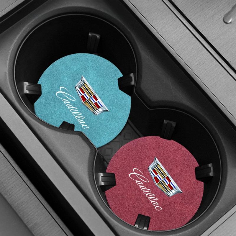 Car Water Cup Pad Non-slip Coaster Accessories For Cadillac CT5 CT6 CTS Seville ATS CT4 XTS Celestiq Ciel Escala SRX XT4 XT5 XT6 XLR ELR Elmiraj EXT